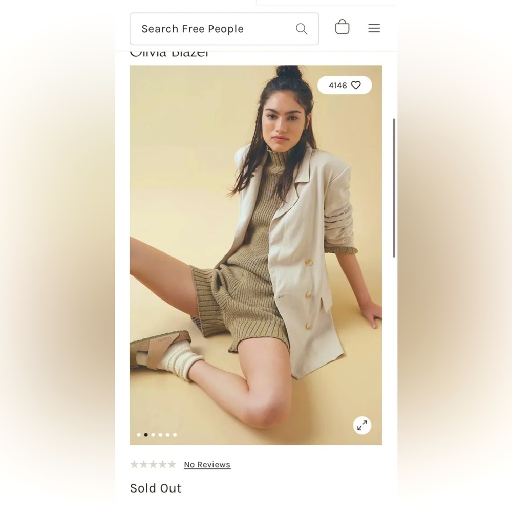 Free People Linen Olivia Blazer / Spring Trench